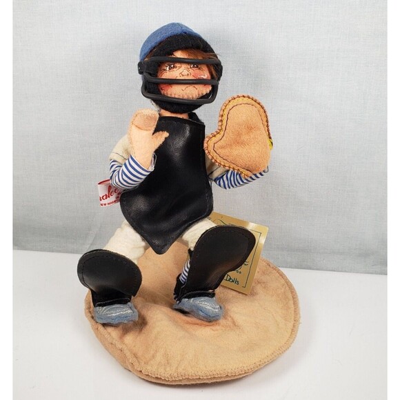 Annalee Dolls 8” Baseball Catcher with Catcher’s Gear & Glove Doll 1994 #994694 - Picture 1 of 15